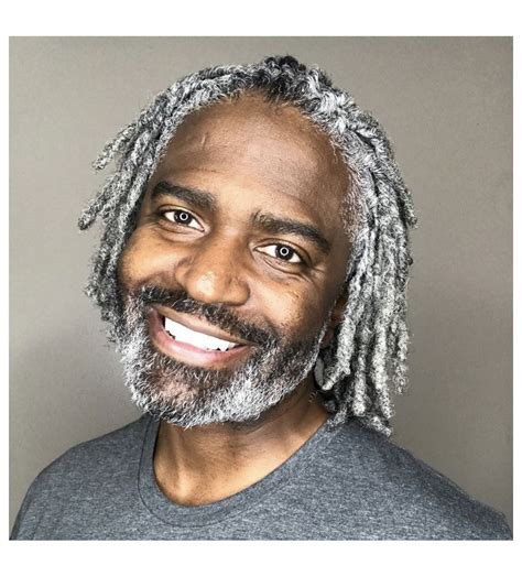 Gray Loc’d | Grey hair men, Black and grey hair, Grey hair locs
