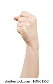 Woman Hand Clenched Fist Isolated On Stock Photo Shutterstock