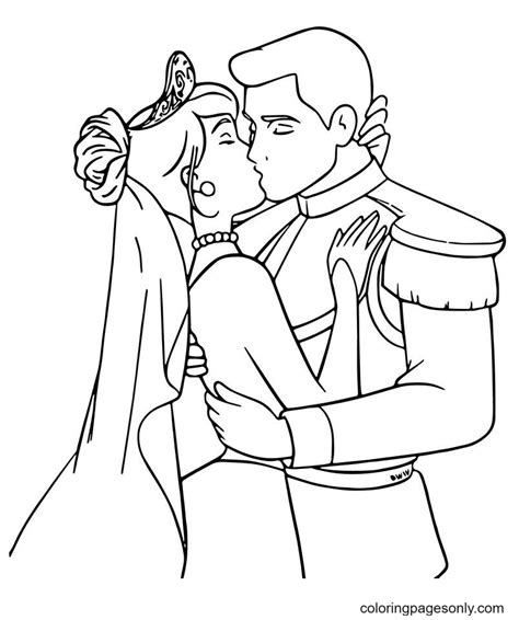 Cinderella Cinderella And Prince Charming Coloring Page Disegni My