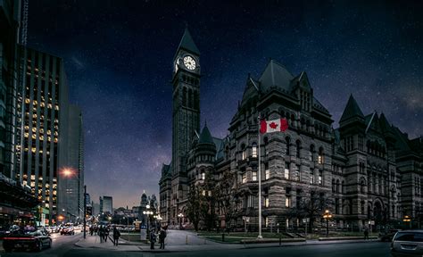 Fondos De Pantalla Canadá Toronto Torre Noche Calle Ciudades Descargar
