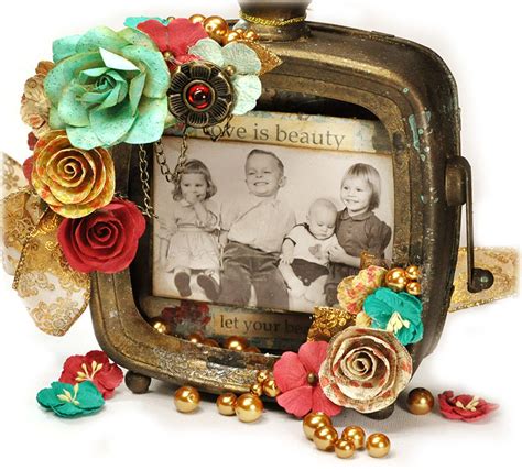 Scrap Escape Primas Altered Metal Telephone Frame