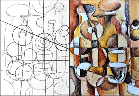 Video Tutorial Cubism With Pencils And Coffee Cubist Drawing Cubist