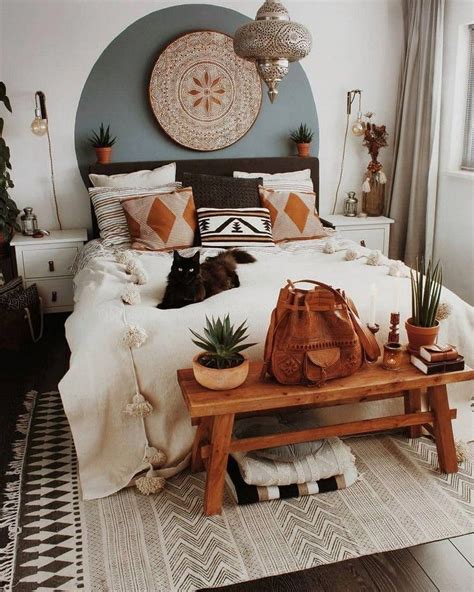 This Bedroom Looks Gorgeous Because It Combines Both Bohemian Flairs With Rustic Value All Of