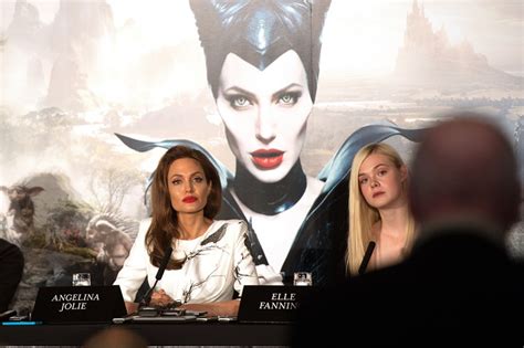 Angelina Jolie And Elle Fanning At London Photo Call For