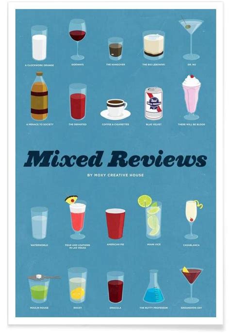Famous Cocktails Poster Juniqe