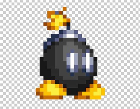 Pixel Art Mario Bob Omb Bomb 8 Bit Color Png 8 Bit Color 8bit Color