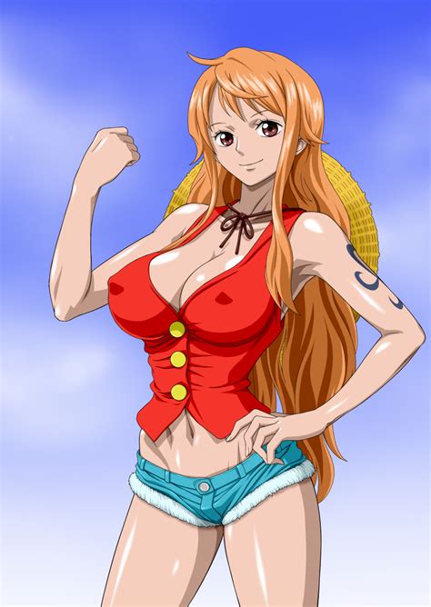 Nel Zel Formula Nami One Piece One Piece Highres 1girl Armpits Bare Shoulders Breasts
