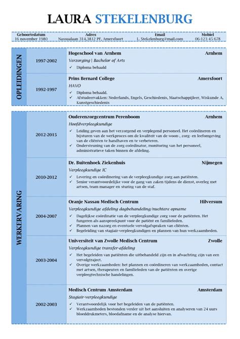 Gratis Cv Voorbeelden Te Gebruiken Voor Een Succesvolle Sollicitatie