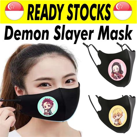 Kids Adult Demon Slayer Washable Face Mask Cute Design Earloop Kid