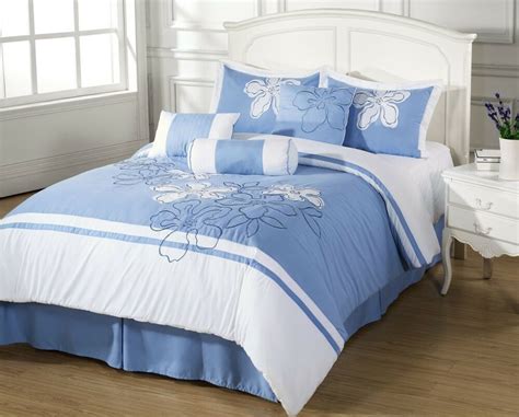 At sears, you can find a broad range of comforter styles and designs for every member of your family. FINAL SALE - Cielo 7pc Comforter Set Light Blue Floral ...
