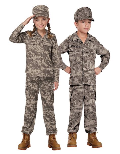 Kids Unisex Soldier Costume Soldier Costume Army Costume Costumes