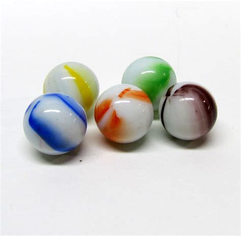 Vintage Group Of 5 Marbles Collectible By Vintageandmoreshop