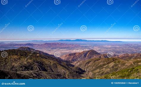 View South From San Bernardino Mountains Stock Photo Image Of South