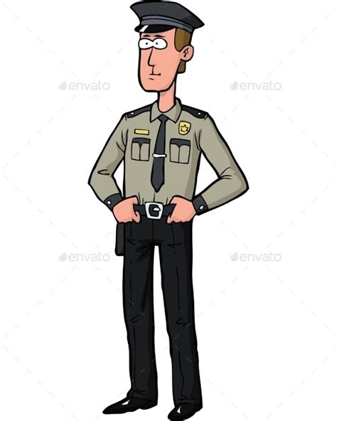 Cartoon Security Guard By Dedmazay Graphicriver