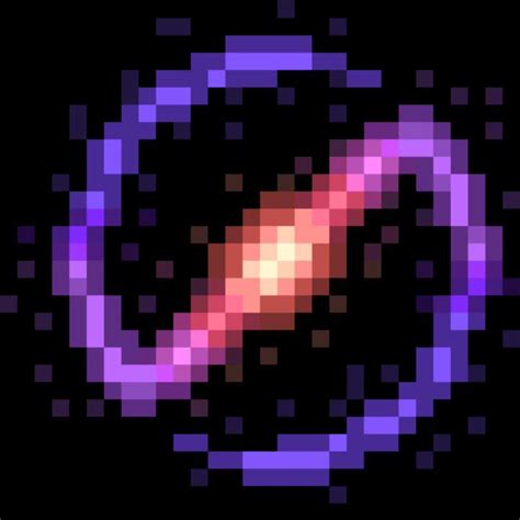 A Small 30x30 Pixel Art Of A Barred Spiral Galaxy Rpixelart