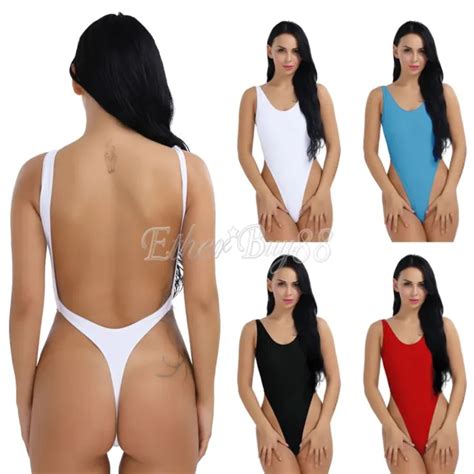 Sexy Women S One Piece Monokini High Cut Backless Thong Bathing Suits Swimsuits Picclick