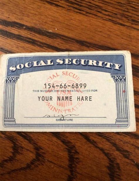Fillable Editable Blank Social Security Card Template