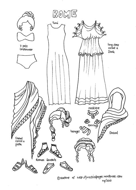 Paper Dolls Of Ancient History Practical Pages