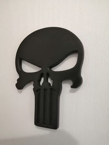 3d Stl Punisher Skull Badge For 3d Printing 3d Model 3d Printable