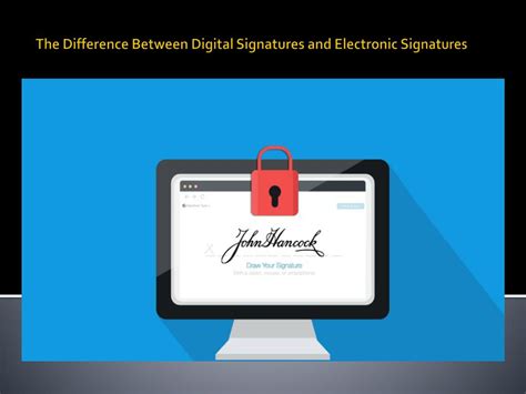 Ppt The Difference Between Digital Signatures And Electronic