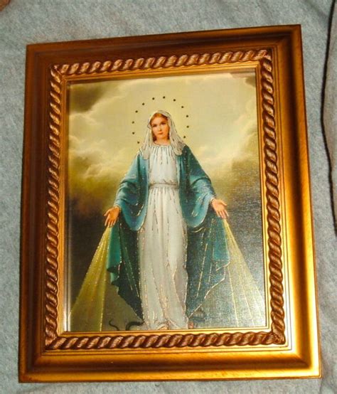 Our Lady Of Grace Antique Gold Framed Print 8x10 New Catholic Mary