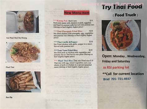 Maybe you would like to learn more about one of these? Online Menu of Try Thai Food Restaurant, Minot, North ...