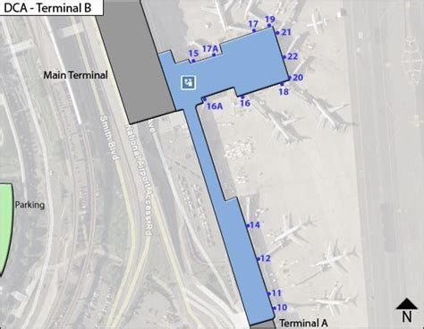 Reagan National Airport Dca Terminal B Map