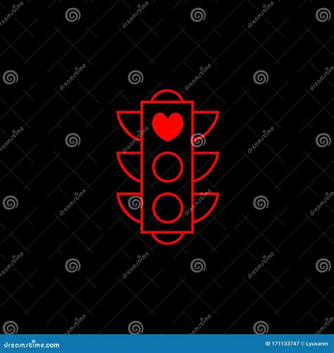 Hearts Icon Stop Love Red Road Sign Stock Illustration Illustration