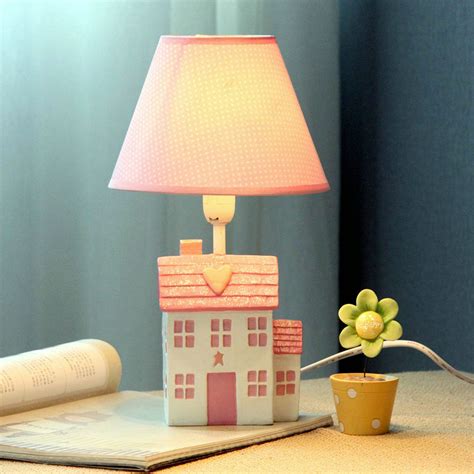 Modern usb bedside table lamp. Sweet and cute children's room hut creative decorative table lamp bedroom bedside lamp dimmer ...