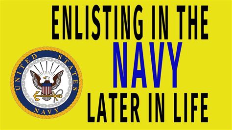Enlisting In The Navy Later In Life Youtube