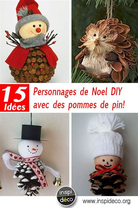 15 Petits Personnages De Noel Diy Avec Des Pommes De Pin Inspirez Vous