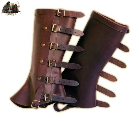 Leather Gaiters For Medieval Steampunk Or Larp Costume Etsy