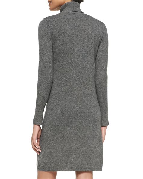 Neiman Marcus Cashmere Collection Cashmere Long Sleeve Turtleneck Dress