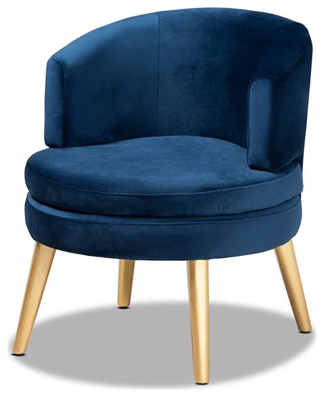 Elegant Accent Chair Gold Painted Angled Legs With Rounded Velvet Seat