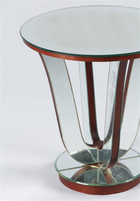 Mid Century Mirrored Venetian Glass Side Table 1950s For Sale At 1stdibs