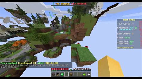 Hypixel Minecraft Parkour Bedwars 45701s Clear Youtube