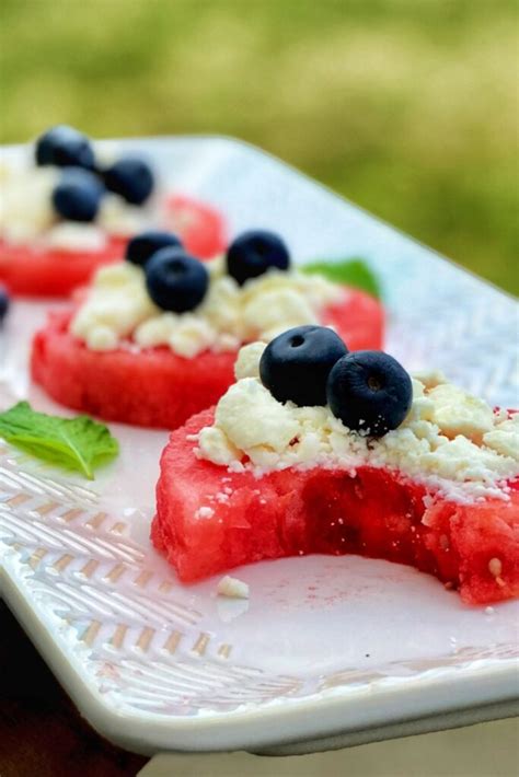 The Best Watermelon Appetizer With Feta And Blueberry Nkechi Ajaeroh