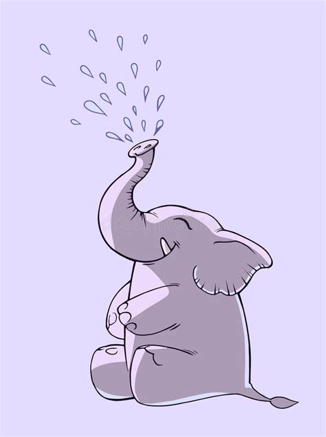 Funny Cartoon Elephant Stock Vector Illustration Of Drawn 48321021