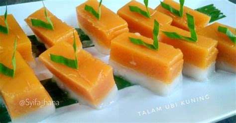 Resep Dan Cara Membuat Kue Talam Lapis Ubi Jalar All Recipes