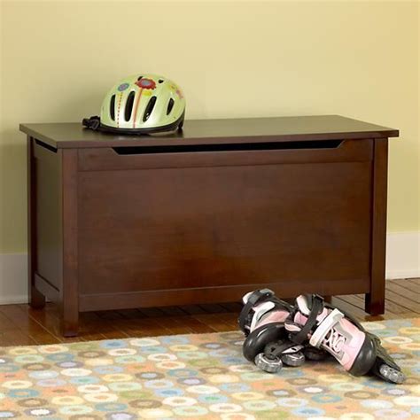 The Land Of Nod Kids Toy Chests Kids Solid Espresso Brown Toy Box In