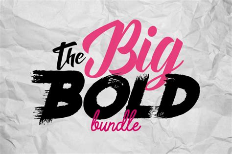 The Big Bold Font Bundle By Thehungryjpeg Thehungryjpeg