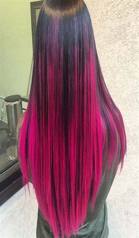 Pink And Black Hair Color Black Hair Ombre Pink And Black Hair Ombre