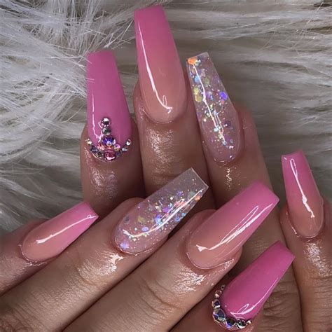 58 Awesome Pink Ombre Coffin Nails Designs On Instagram