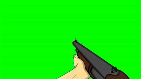 Animated First Person Shotgun 2 ~ Green Screen Youtube