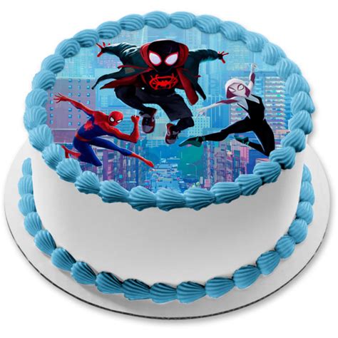 Swing Into Action With This Spider Verse Edible Cake Topper Image Add
