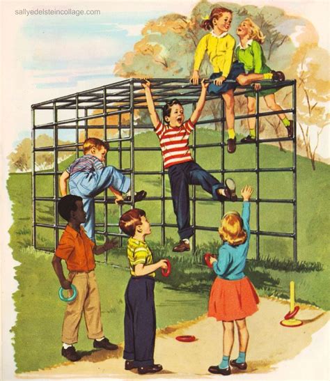 Image Result For Vintage Illustration Little Kids On Playground Vintage