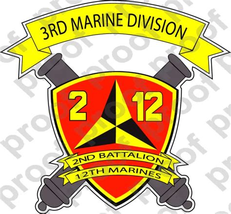 Sticker Usmc Unit 2nd Battalion 12th Marine Regiment Ooo Usmc Lisc