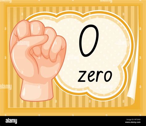 Hand Gesture Number Zero Illustration Stock Vector Image And Art Alamy