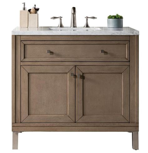 When shopping for your new bathroom you are likely looking to set the tone for that. 36" Chicago Whitewashed Walnut Single Sink Bathroom Vanity