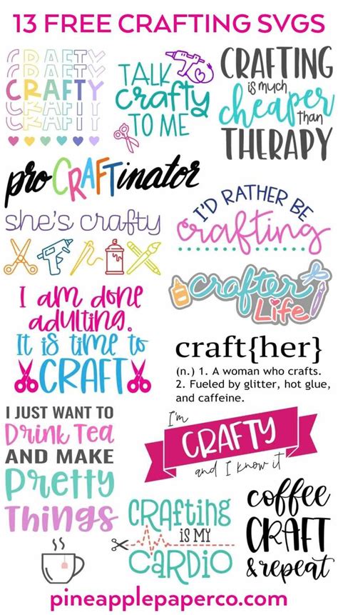 Is sticky flock paper the same as rhinestone template sheets? DIY Crafting Mug - 13 FREE SVG FILES - Pineapple Paper Co ...